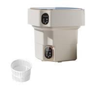 Mini Lavatrice Pieghevole Capacità Di 17L Lavatrice Da Viaggio Compatta 30X30X33cm Pulizia Profonda Piccola Lavatrice Ideale Domestico Viaggi Camper(Beige)
