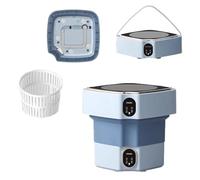 Mini Lavatrice Pieghevole Capacità Di 17L Lavatrice Da Viaggio Compatta 30X30X33cm Pulizia Profonda Piccola Lavatrice Ideale Domestico Viaggi Camper(Blue)