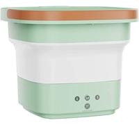 Mini lavatrice pieghevole da 4,5 l, turbina portatile ad ultrasuoni con porta USB, per campeggio, per calze e biancheria intima (verde)
