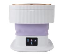 Mini Lavatrice Pieghevole di Grande capacità da 11,5 Litri, Design a Tubo Nascosto, Touch Screen, Turbina Bionica, Ventose, Comodo Spazio di Archiviazione (Spina europea)