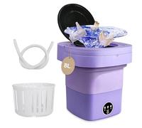 Mini lavatrice pieghevole, lavatrice da campeggio 8L piccola con asciugatrice,piccola efficiente per vestiti del bambino,biancheria intima,campeggio,camper,regali