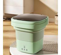 Mini Lavatrice Portatile 8L, Lavatrice Piccola Pieghevole con Centrifuga, per Casa/Viaggio/Campeggio/Dormitorio/Vestiti per Bambini/Calzini/Biancheria Intima(Green)