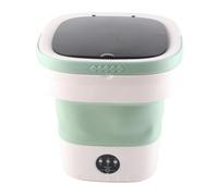 Mini lavatrice portatile a secchio lavatrice pieghevole tubo di drenaggio a centrifuga morbida 100-240 V per uso domestico in dormitorio (Enchufe europeo 100-240V)