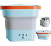伟 祥 Mini lavatrice portatile da 4,5 l, pieghevole, piccola lavatrice, con cestello di scarico per appartamento, lavanderia, campeggio, camper, viaggi, biancheria intima, personale