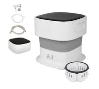 Mini lavatrice portatile, lavatrice pieghevole, piccola lavatrice pieghevole con asciugatrice centrifuga, per viaggi, appartamento, calzini, biancheria intima (blu, 14 l)