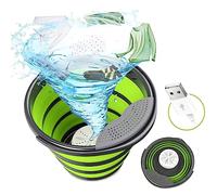 Mini lavatrice portatile, mini lavatrice, vasca da bucato pieghevole da 10L, lavatrice a turbina a ultrasuoni da 24W con USB, per biancheria intima, calzini, vestiti da bambino