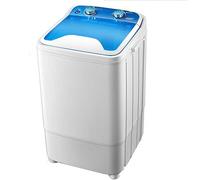 Mini Lavatrice Portatile per Neonati, capacità di 7 kg, Spin e Scarico, efficienza energetica, Tamburo di plastica, carico Anteriore, autoportaggio, profondità di 50 cm, Blu