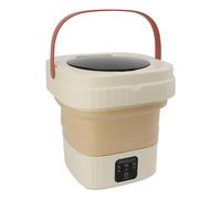 Mini Lavatrice Portatile Pieghevole da 10,5L in ABS Beige per Casa e Dormitorio
