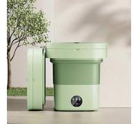 Mini lavatrice portatile pieghevole da 8 litri, 30x30x15 cm, blu/verde