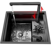 Mini lavello con rondella a tazza e rubinetto di sollevamento, salvaspazio, lavello singolo per uso domestico e commerciale