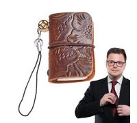 Mini Leather Pocket Notebook with 64 Numbered Pages - Travel Journal Jig