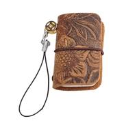 Mini Leather Pocket Notebook with 64 Numbered Pages - Travel Journal Jig