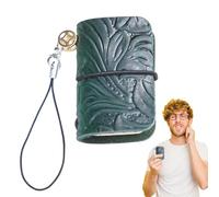 Mini Leather Pocket Notebook with 64 Numbered Pages - Travel Journal Jig