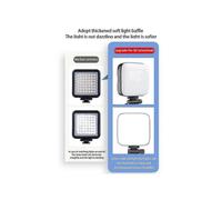 Mini Led Fill Light Cold Shoe Lighting for Camcorder Camera Vlog Removable Back Clip-on Mobile Phon