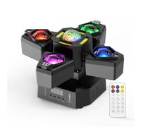 Mini LED Moving Head 120W Teste Mobili Luci Palcoscenico con Telecomando,RGBW Beam Stage Light 4 Bracci Effetto Palla Magica,DMX512 Luci da Discoteca Palco per DJ Bar Club Festival Matrimonio,1 PCS