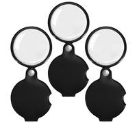 Mini Lente D'ingrandimento Portatile, 3 Pezzi, Lente di Lettura 20X Pieghevole, Lente Tascabile con Custodia Protettiva Rotante, Adatta per Libri, Gioielli, Mappe, Monete, Artigianato, 60mm