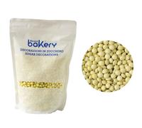 Mini Lenti di cioccolato color giallo pastello per cake design 1kg Bakery