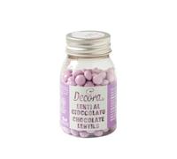 Mini Lenti di cioccolato color lilla per decorazione dolci 80 g Decora