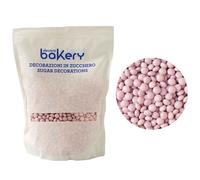 Mini Lenti di cioccolato rosa chiaro per cake design 1 kg Bakery