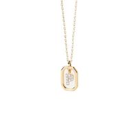 Mini Letter P Necklace - Collana con nome a lettera, colore: oro, Onesize, Argento sterling, Zirconia cubica
