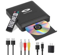 Mini Lettore DVD HD con Porta HDMI, 1080P Lettore DVD per Smart TV, Region Free Connessione, Cavo di uscita integrato PAL/NTSC, HDMI/RCA incluso, Lettore Cd per La Casa