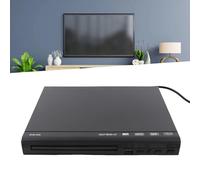 Mini Lettore DVD per TV con Telecomando, Interfaccia USB 2.0 PAL NTSC Integrata, Lettori CD Domestici con Cavo, Compatibile con DVD R, DVD RW, JPEG, CD R, CD RW (Spina europea)