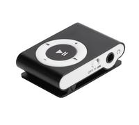 Mini lettore MP3, lettore multimediale digitale portatile, mini MP3 con clip posteriore, lettore con auricolare e cavo USB, fino a 5 ore di riproduzione, scheda di memoria di supporto (nero)