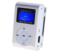 Mini lettore MP3 portatile clip lettore musicale MP3 supporto 32GB Micro TF Card schermo LCD Sport Music Player (argento)