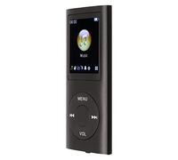 Mini lettore MP3 portatile sottile con schermo LCD da 1,8 pollici, lettore musicale MP3 portatile, multifunzione, suono senza perdita di dati, lettore multimediale digitale per corsa e sport (nero)