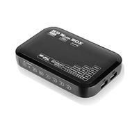 Mini Lettore Multimediale Full HD 1080P Full HD Lettore Multimediale Media Player Digitale Multimediale TV con Telecomando per USB Drive/External Hard Drive 2.5TB / Scheda SD(Black)