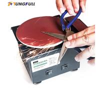 Mini levigatrice a disco da banco carta vetrata disco appiccicoso smerigliatrice da tavolo fai da te disco abrasivo ad alta velocità lucidatrice per affilare i coltelli