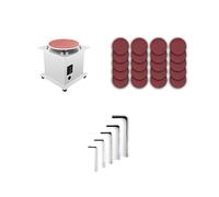 Mini levigatrice a disco da banco Rullo abrasivo Affilabordi elettrico 7 Rettificatrice da banco autoadesiva a velocità variabile(Set 4)