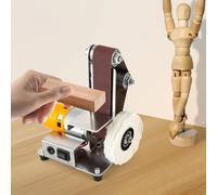 Mini levigatrice a nastro con motore 775 con 20 cinghie, levigatrice per smerigliatrice da banco elettrica regolabile a 7 velocità Lucidatrice per smerigliatrice da tavolo