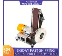 Mini levigatrice a nastro con motore 775 con 20 cinghie, levigatrice per smerigliatrice da banco elettrica regolabile a 7 velocità Lucidatrice per smerigliatrice da tavolo