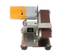 Mini levigatrice a nastro elettrica, lucidatrice, smerigliatrice multifunzionale, levigatrice a nastro, 7 marce, taglierina regolabile, affilatrice Ampia gamma di applicazioni(Set A)