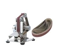 Mini levigatrice a nastro elettrica, macchina lucidatrice e smerigliatrice multifunzionale fai da te, regolabile,Resistente all'usura(C)