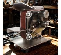 Mini levigatrice a nastro elettrica - Rettificatrice per lucidatura domestica fai-da-te Smerigliatrice per nastri abrasivi per progetti di affilatura