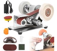 Mini levigatrice a nastro elettrica, smerigliatrice levigatrice a nastro Mini smerigliatrice da banco 7 velocità regolabile fai da te macchina for lucidatura fissa