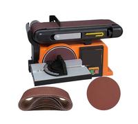 Mini levigatrice a nastro, Levigatrice A Nastro, Disco Da Banco Combinato A Velocità Variabile Con Mola E Base In Ghisa,per lavori fai da te