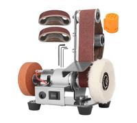 Mini levigatrice a nastro, Levigatrice A Nastro, Mini Lucidatrice Verticale Da Tavolo Elettrica Affilatura Smerigliatrice Angolare Fai-da-te Con 10 Pezzi,per lavori fai da te