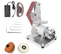 Mini levigatrice a nastro, smerigliatrice da banco, lucidatrice, affilatrice for bordi, lucidatrice regolabile, levigatrice a nastro da 4500-9000 giri/min.