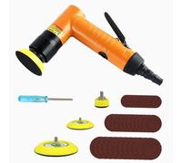 Mini levigatrice ad angolo d'aria con cuscinetti per orecchie da 1 pollici, 2 pollici, 3 pollici, levigatrice ad aria orbitale casuale 22000 rpm, mini lucidatrice pneumatica per auto lavoro