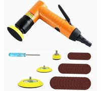 Mini levigatrice angolare ad aria con cuscinetti da 2,5 cm e 7,6 cm, levigatrice ad aria orbitale casuale da 22000 giri/min, lucidatrice pneumatica per carrozzeria auto, lucidatura fari, pulizia della
