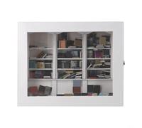Mini libreria lenitiva per l'ansia, realizzata in legno e abbinata a 200 libri in schiuma manipolabili per il restauro della messa a fuoco (B)