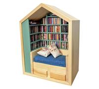 Mini Libreria Stress - Kit Per Casa Di Libri In Miniatura In Legno Artigianale, Puzzle Per Decorazioni Per La Casa, Scaffale Per Esposizione In Soggiorno, Mini Per Camera Da, M