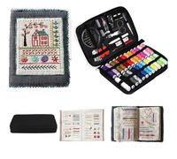 Mini libro da cucito fai da te, da ricamo, da colorare, portatile, da viaggio, per principianti, adulti e appassionati di ricamo (multicolore)