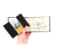 Mini libro di schizzi e disegno per matita e carboncino bianco naturale senza acidi, 140 g/m², 60 pagine 125 x 90 mm