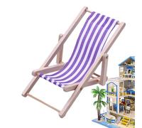 Mini-Liegestuhl - Miniatur-Loungesessel Faltbare Feengartendekoration | Lounge-Stuhl-Modell Stuhl-Spielzeug für Zuhause Schreibtisch | Gartendekoration Möbelzubehör Puppenhaus Miniaturmöbel