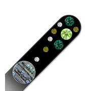 Mini lime per unghie in vetro decorato a mano con Swarovski Elements | Vetro di Boemia temperato originale, garanzia a vita, in custodia di velluto nero