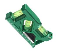 Mini livella magnetica a bolla, strumento di misurazione orizzontale e verticale, strumento portatile in ABS per livellamento a bolle a tre linee, per falegnami fai da te e uso commerciale